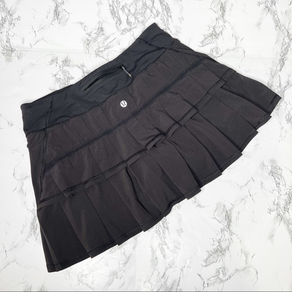 lululemon athletica Dresses & Skirts - Lululemon Run: Pace Setter Skirt Black 4